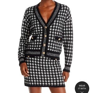 Aqua Cardigan & Skirt Set